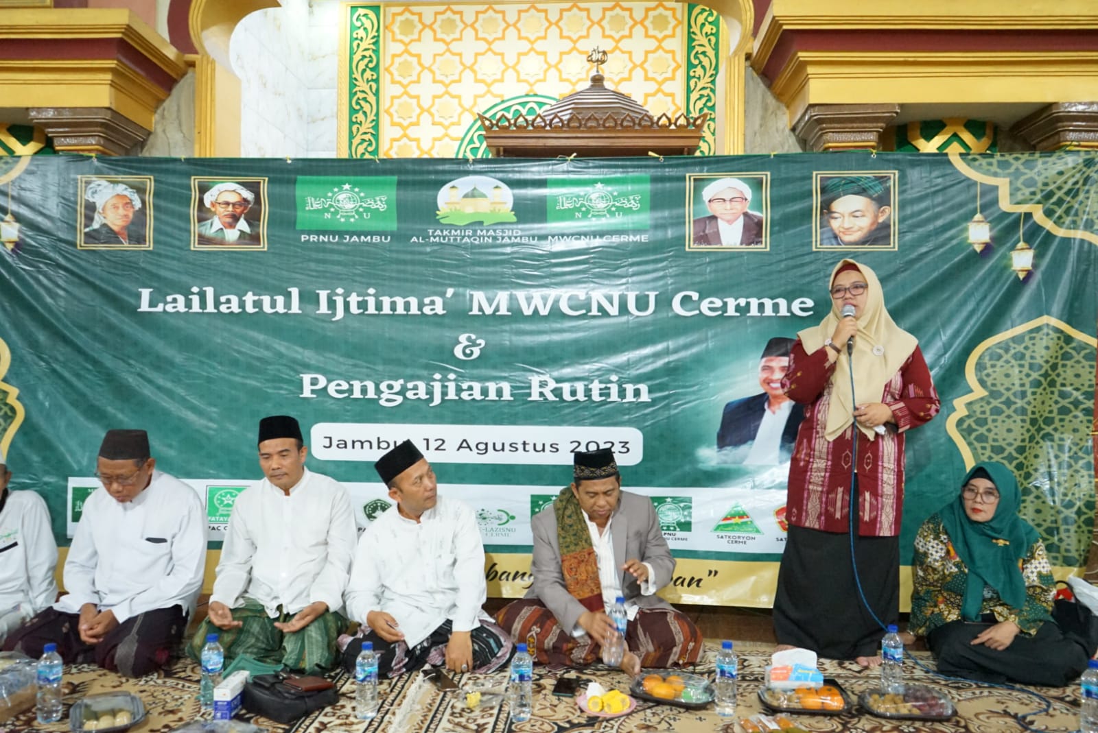 Wabup Gresik Bu Min Ajak MWCNU Cerme Terus Bersinergi Untuk Terwujudnya Pembangunan RSNU Gresik